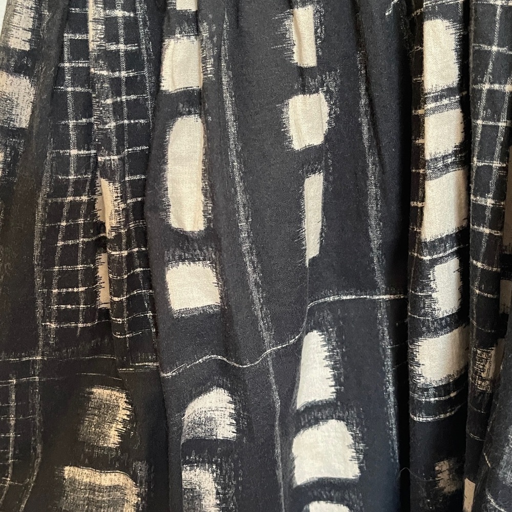 Hatche Italy Abstract Print Deep V Cotton Empire Waist Dress – IT 40 / US 4 - Picture 4 of 7